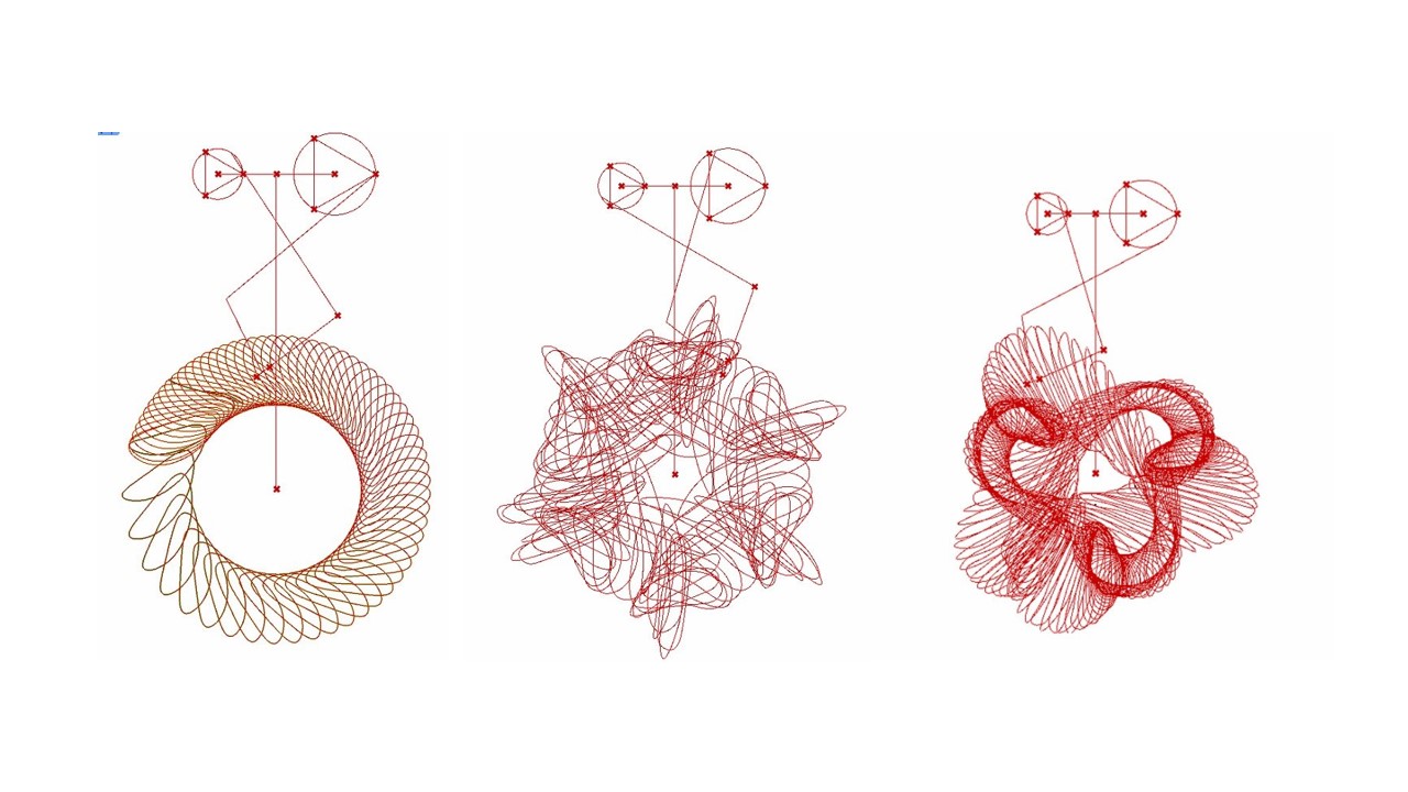 Grasshopper plug-in simulating the pintograph geometry